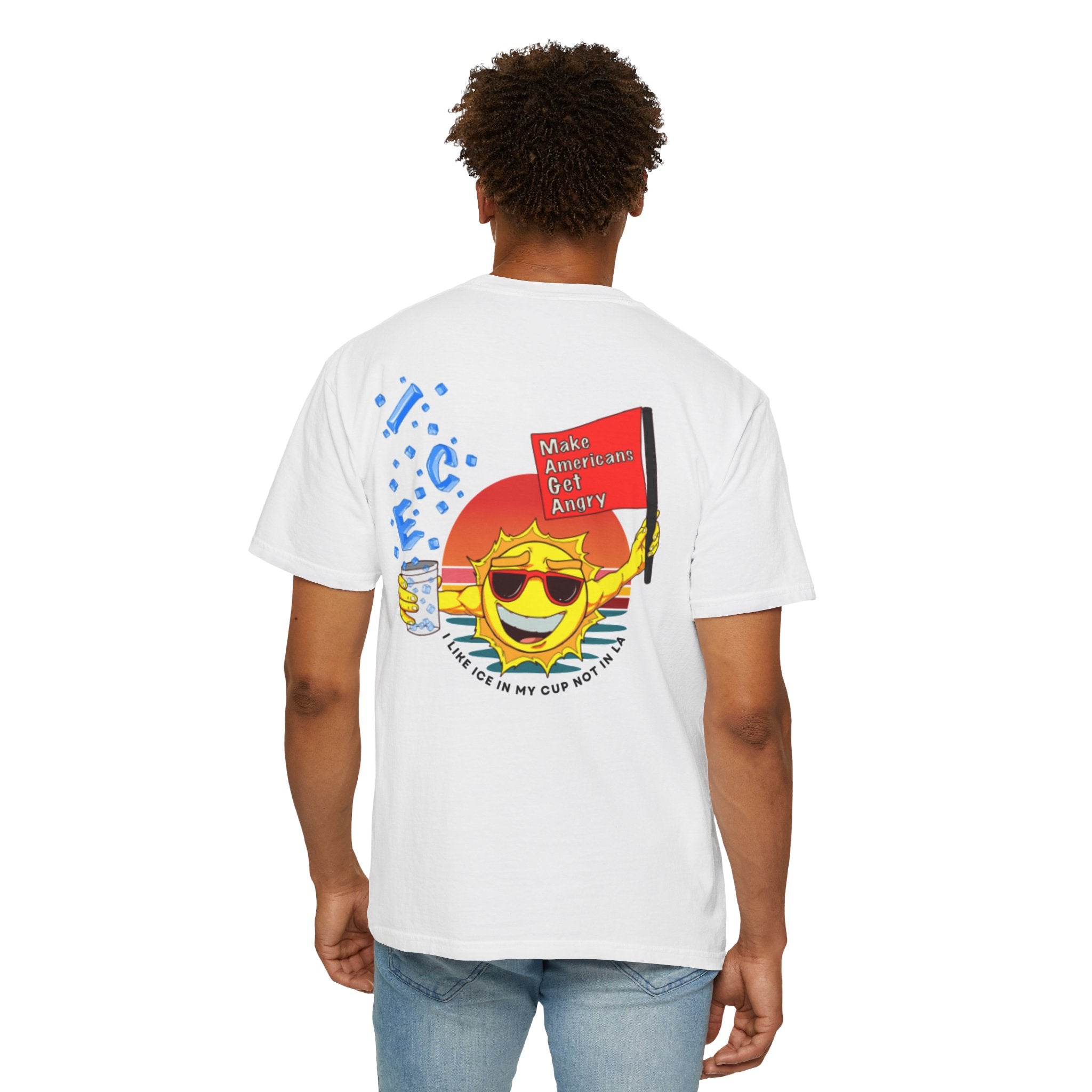 Sunshine Vibes Tee - Unisex Garment-Dyed T-shirt, Summer Style, Retro Graphic Shirt, Perfect for BBQs, Festivals, and Chill Days