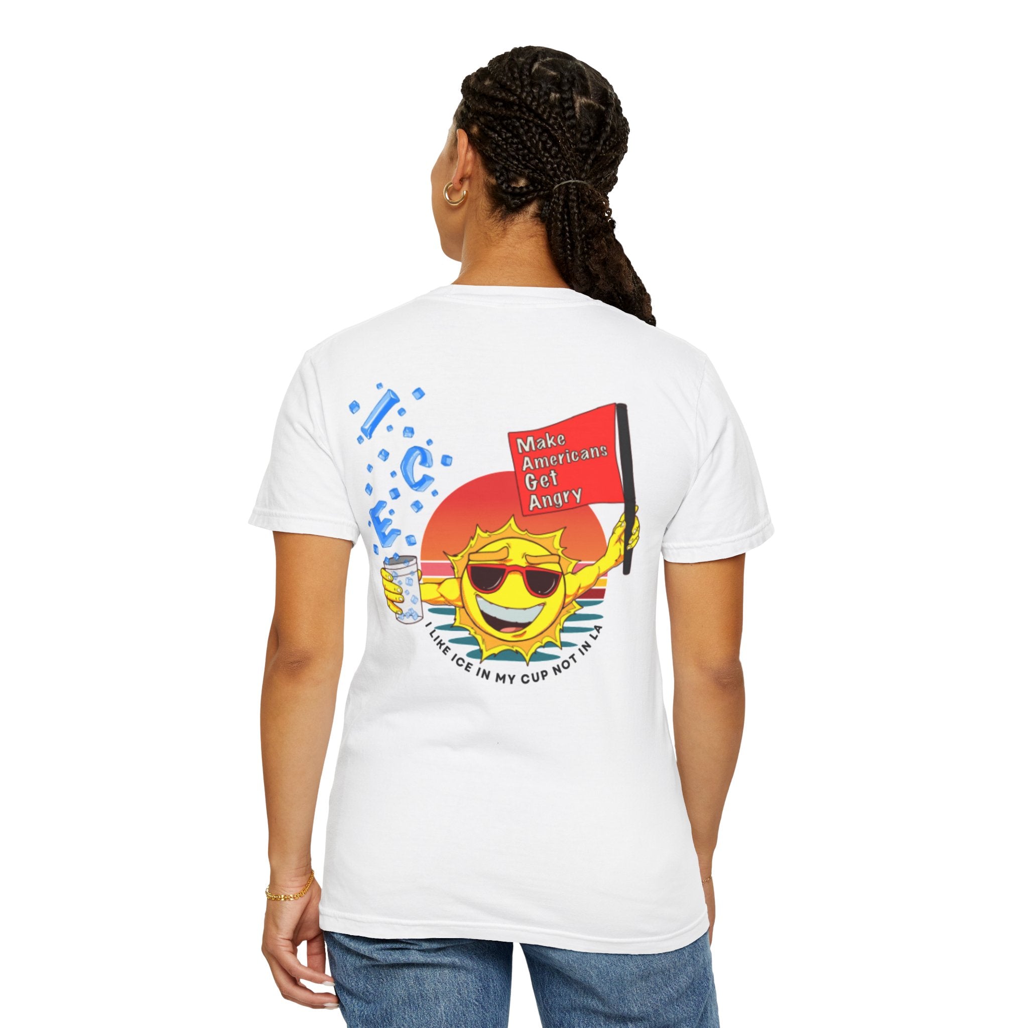 Sunshine Vibes Tee - Unisex Garment-Dyed T-shirt, Summer Style, Retro Graphic Shirt, Perfect for BBQs, Festivals, and Chill Days